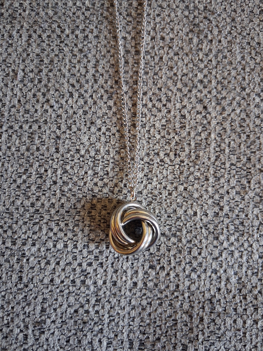Silver Knot Pendant Necklace - Elegant Women’s Jewelry